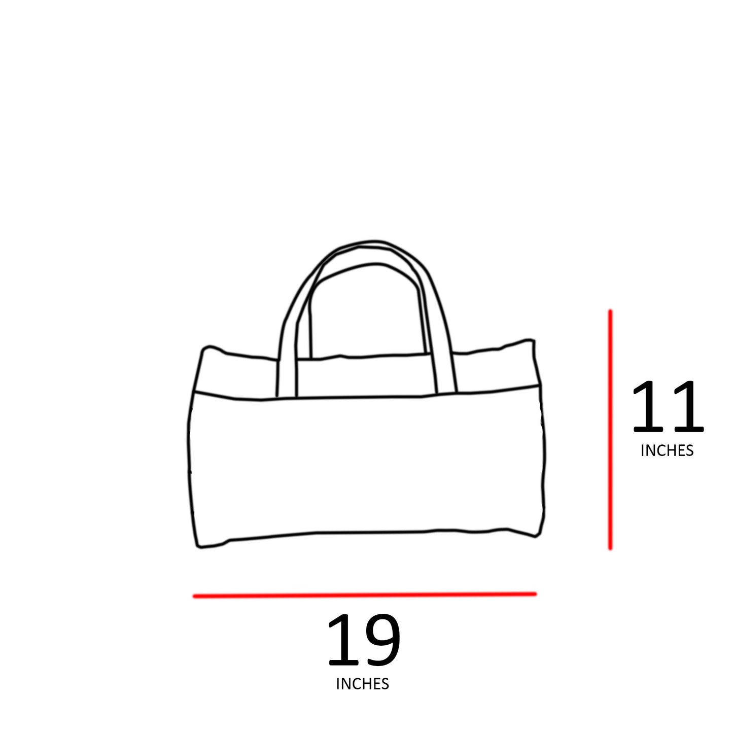 Glossed-Shell Duffle Bag size guide MIF Concept