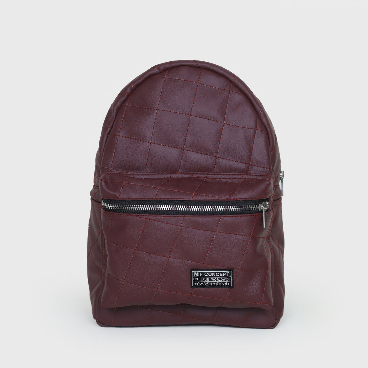 Burgundy Puffer Daypack