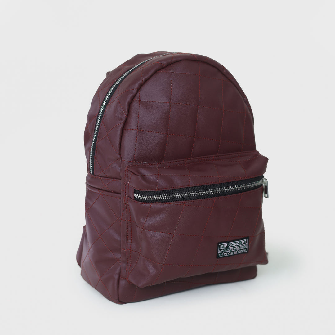 Burgundy Puffer Daypack