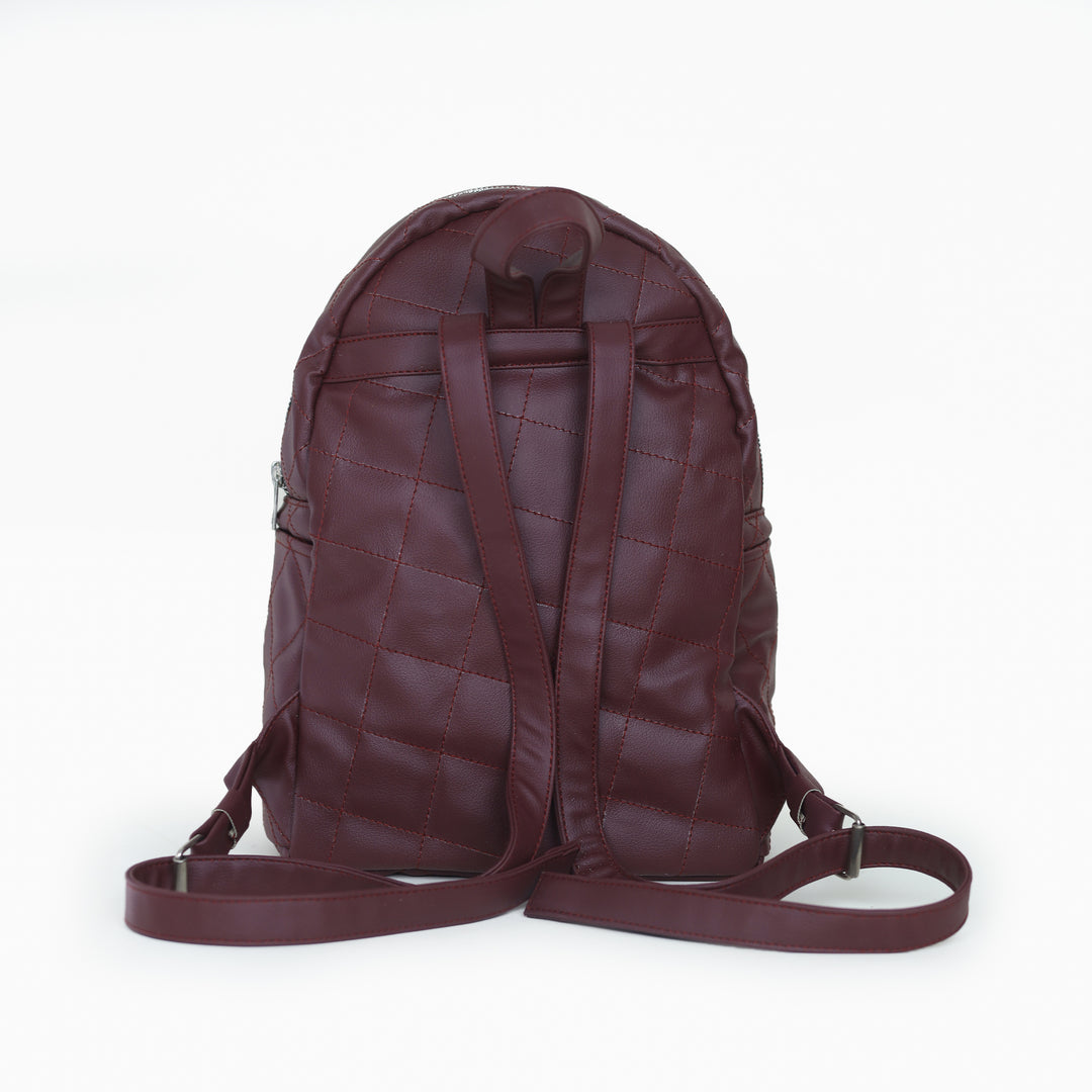 Burgundy Puffer Daypack