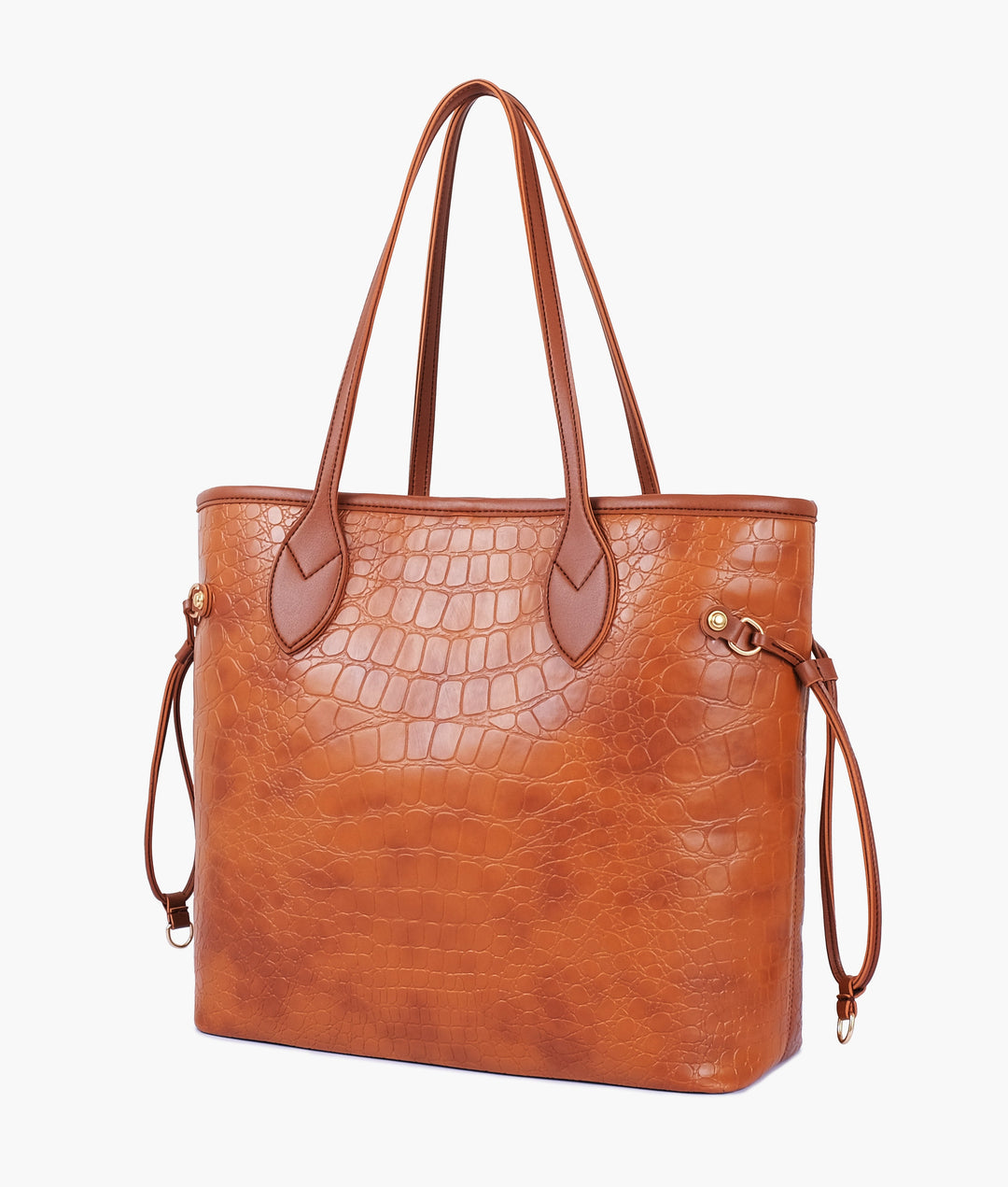 Brown crocodile neverfull tote bag