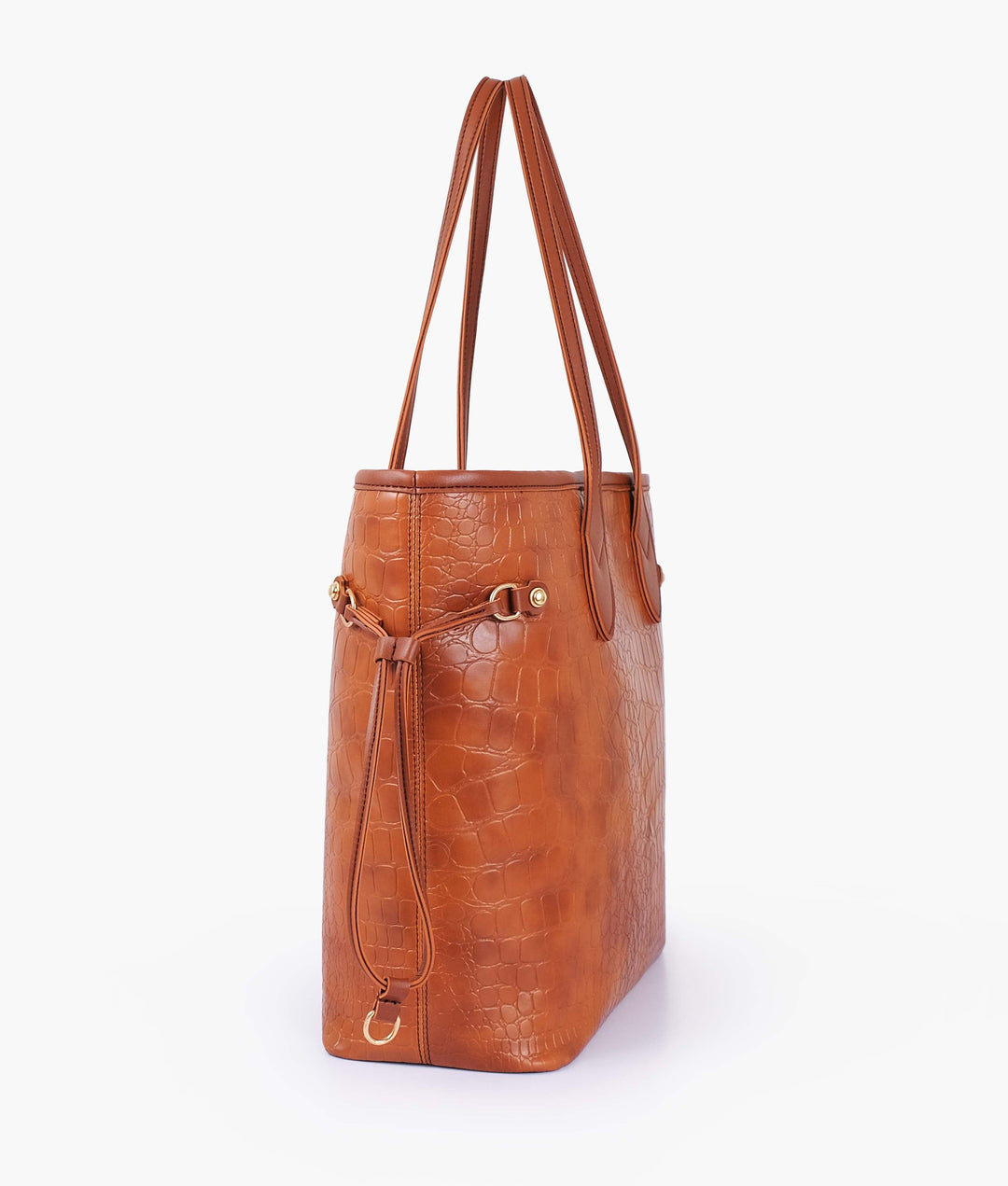 Brown crocodile neverfull tote bag