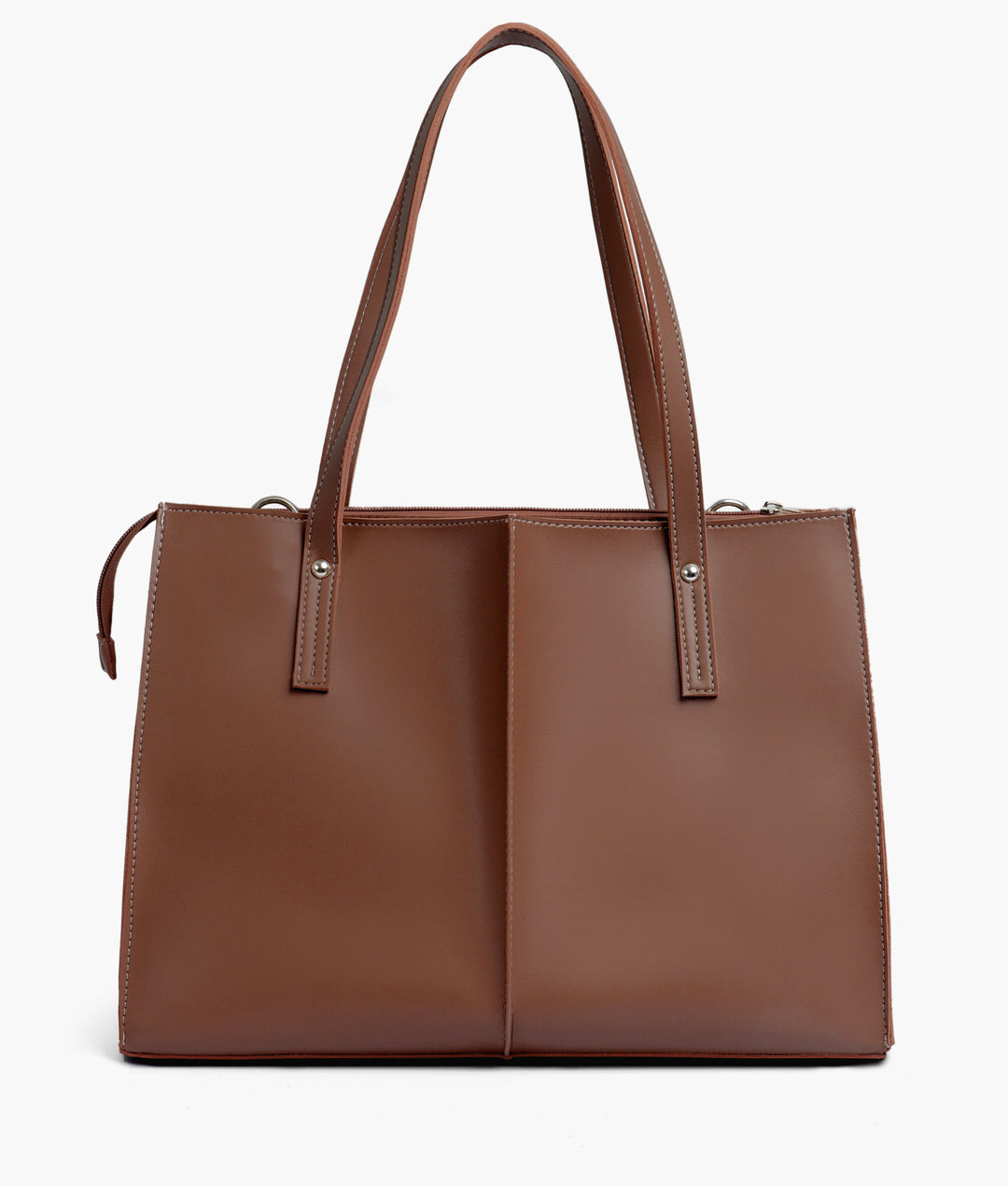 Brown work tote bag