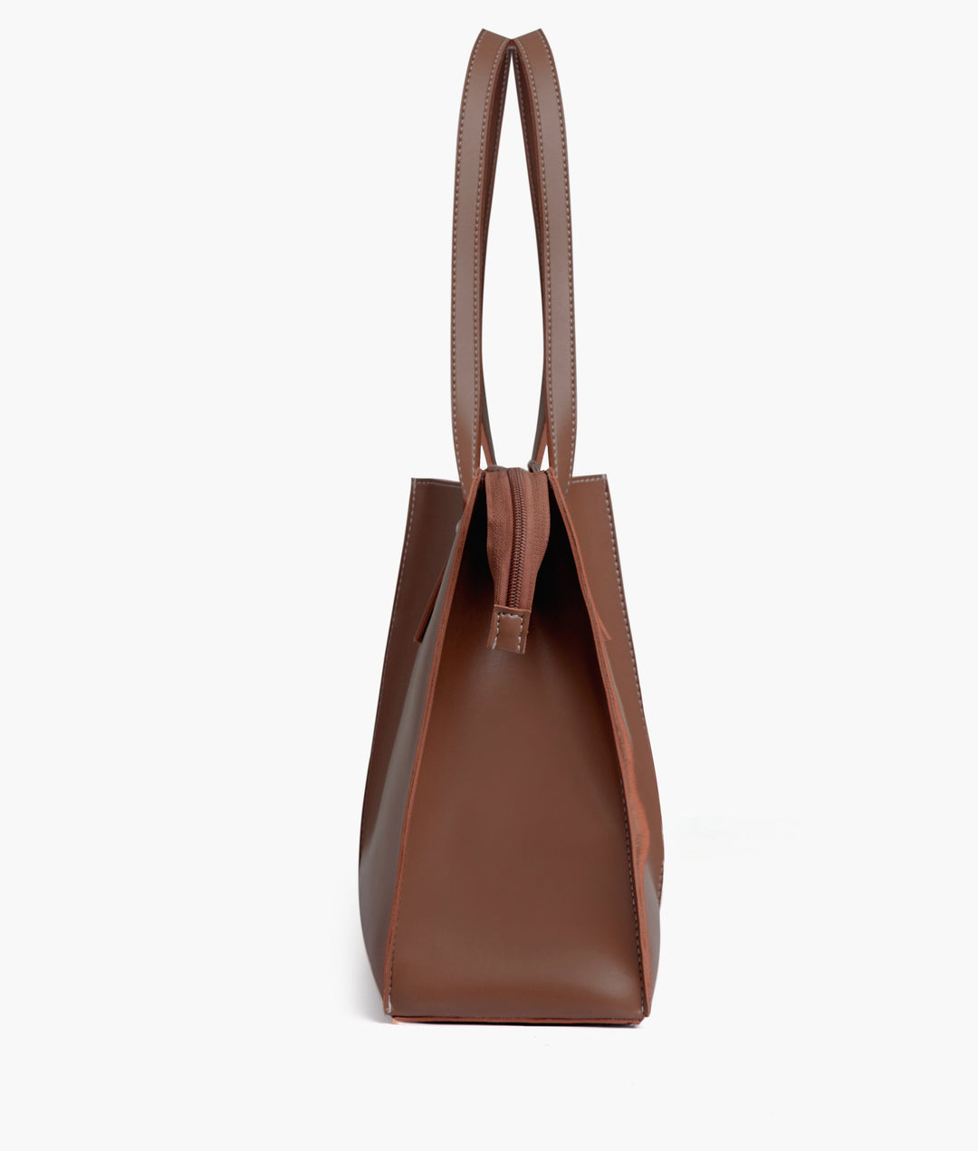 Brown work tote bag