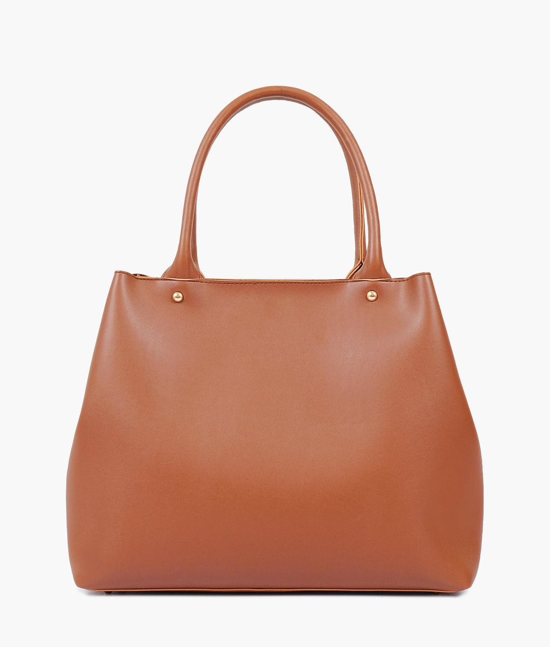 Brown zipper tote bag