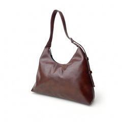 Brown Curve Tote Bag