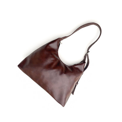Brown Curve Shoulder Bag