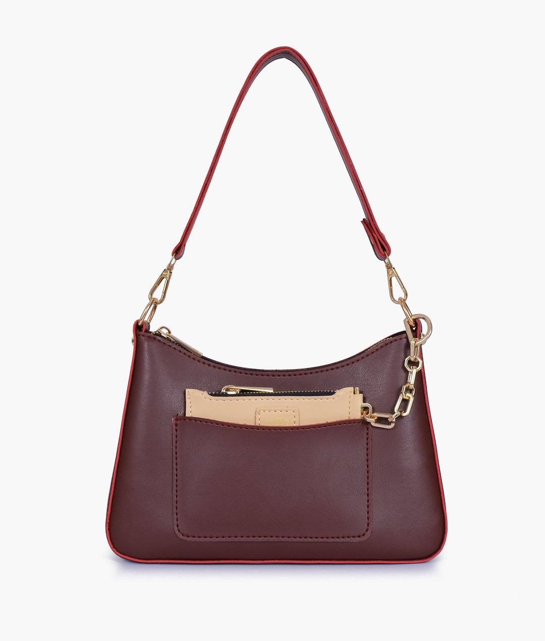 Burgundy hobo evening bag