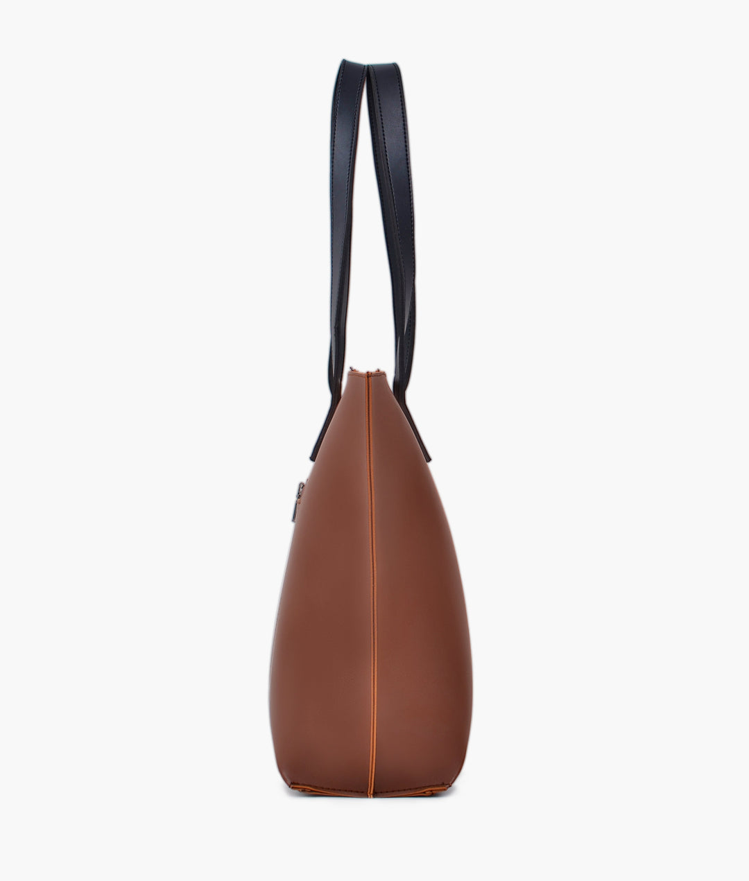 Horse brown with black long handle tote bag