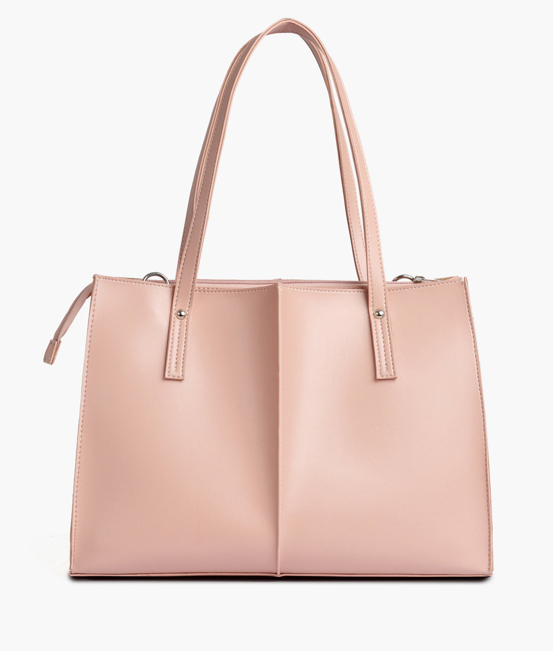 Peach work tote bag