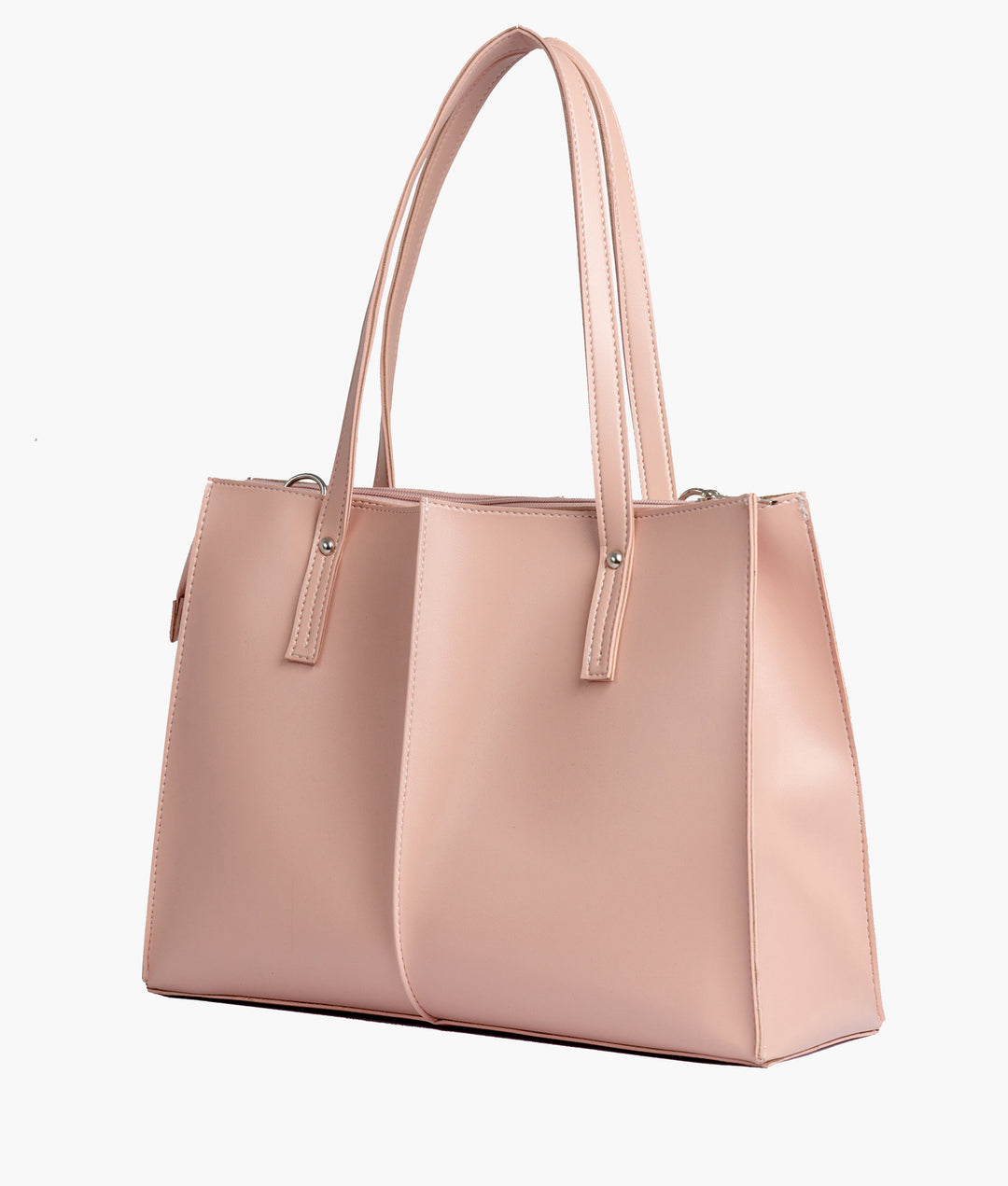 Peach work tote bag