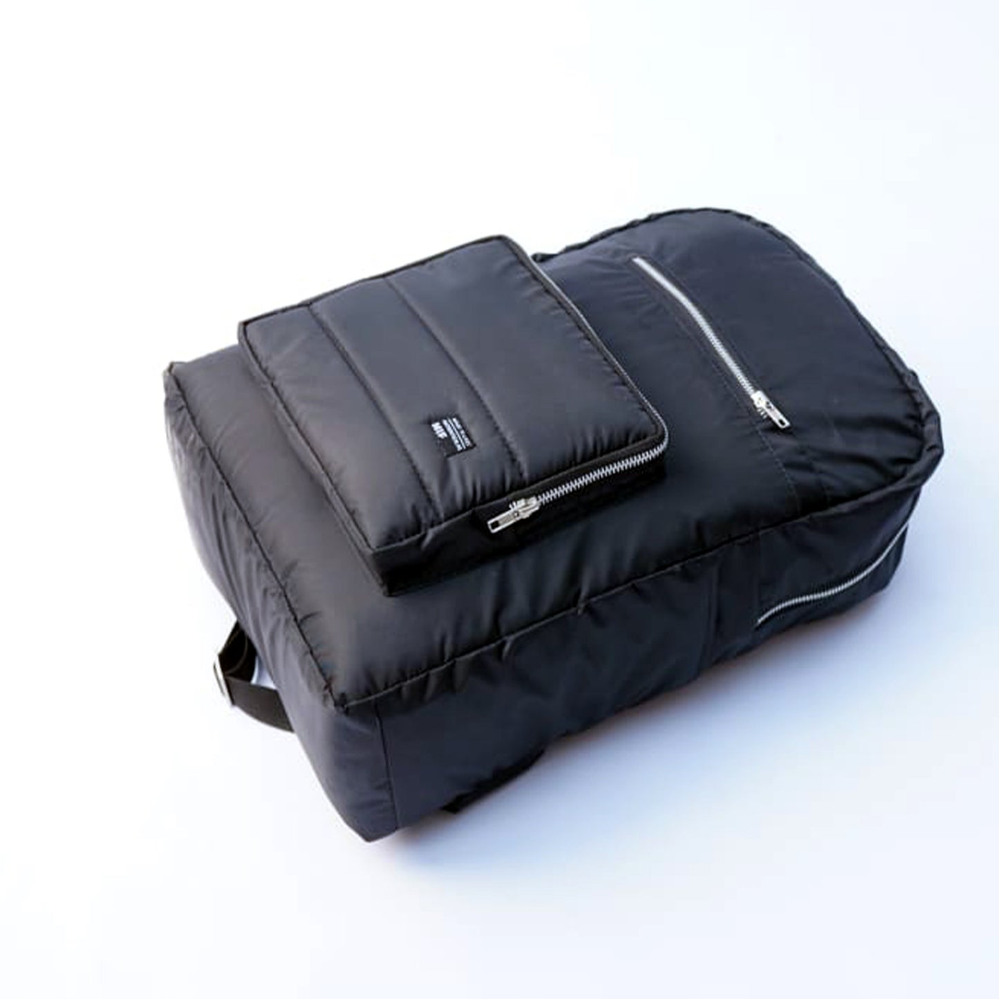 MIF All Black Backpack front pocket Faisalabad