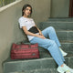 Deep mauve duffle bag