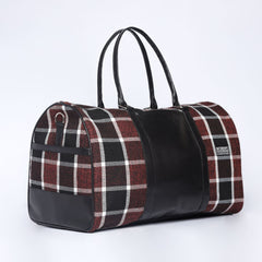 Red Tartan Check Duffle Bag